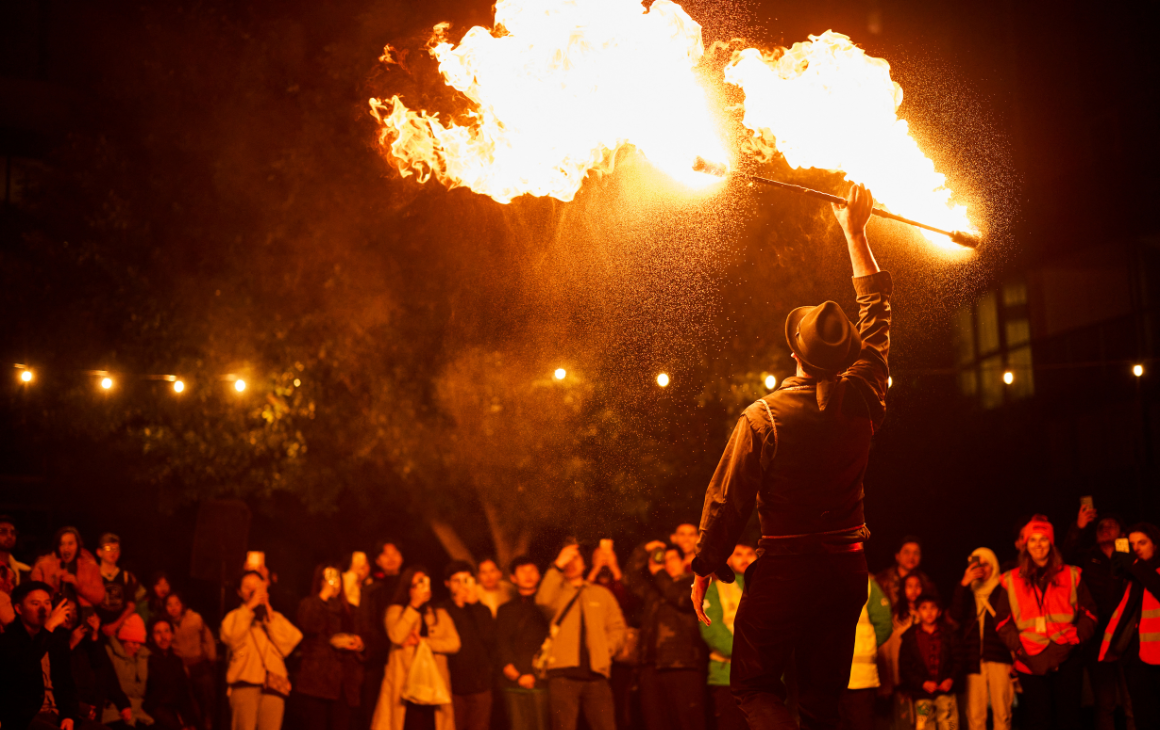 Fire performer at Firelight Festival